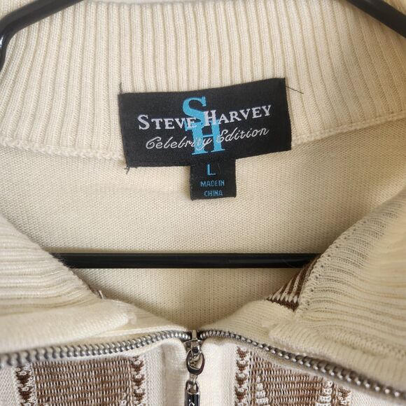 Steve Harvey Celebrity Edition 1/4 Zip Long Sleeve Sweater Men's Large 0741 - Picture 2 of 12